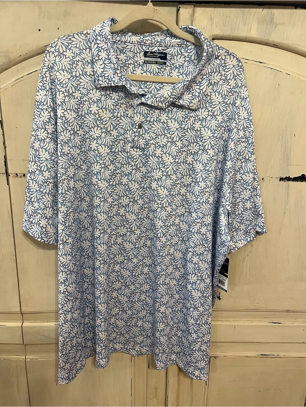 Hogan Light Blue & White Floral-Print Polo